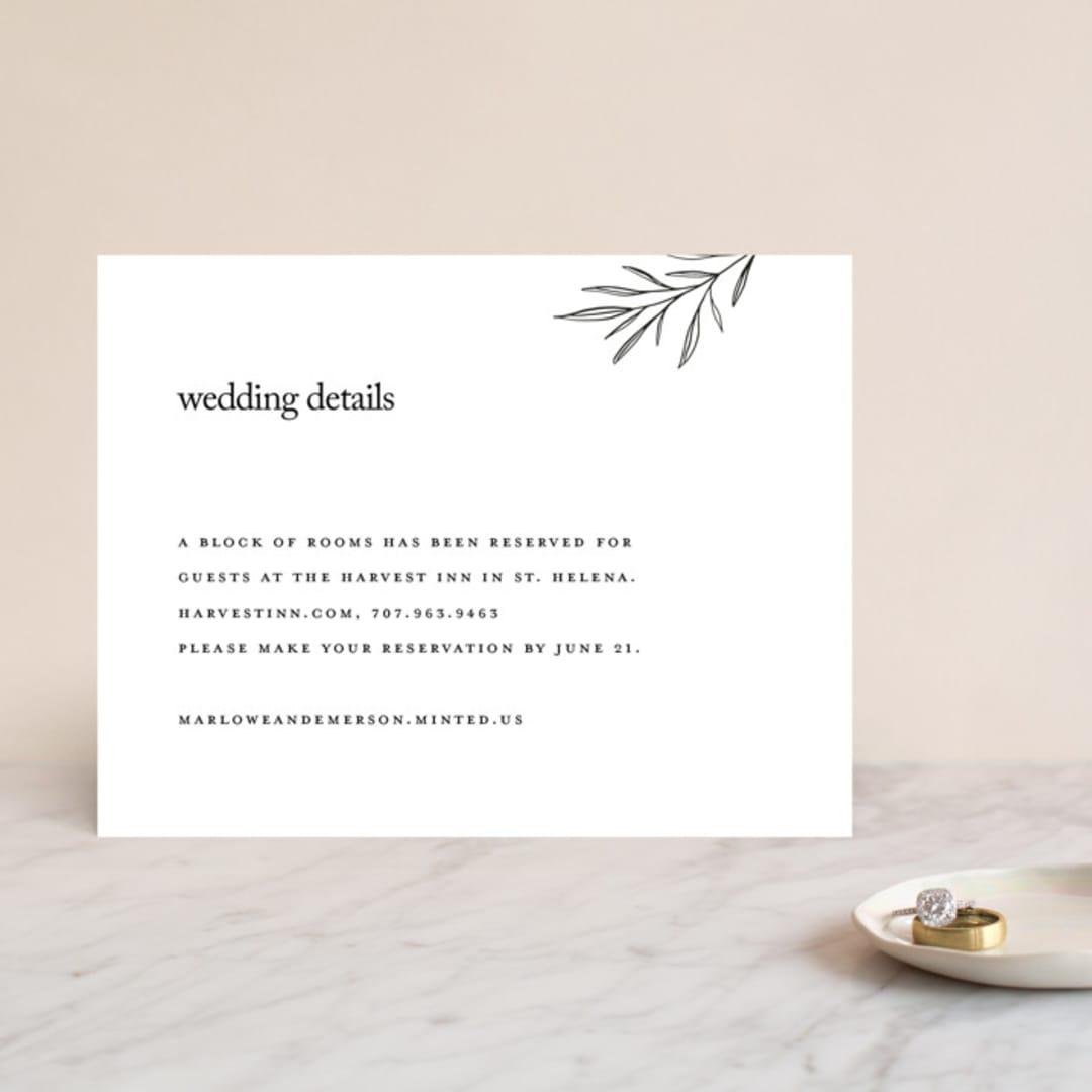 "Marlowe" - Direction Cards in Classy White by Kelly Schmidt - Front