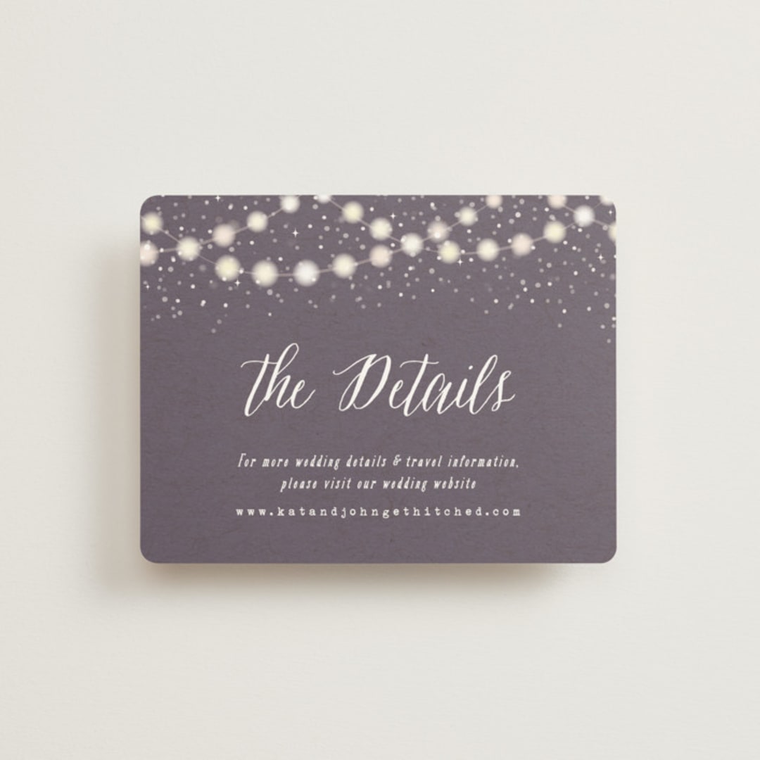"Garden Lights" - Direction Cards in Plum by Hooray Creative - Front