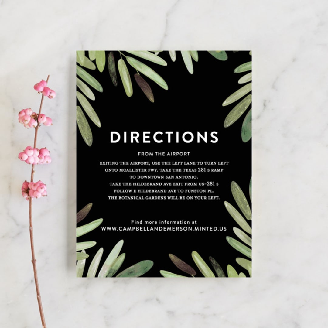 "Parting Branches" - Direction Cards in Midnight by Haley Warner - Front