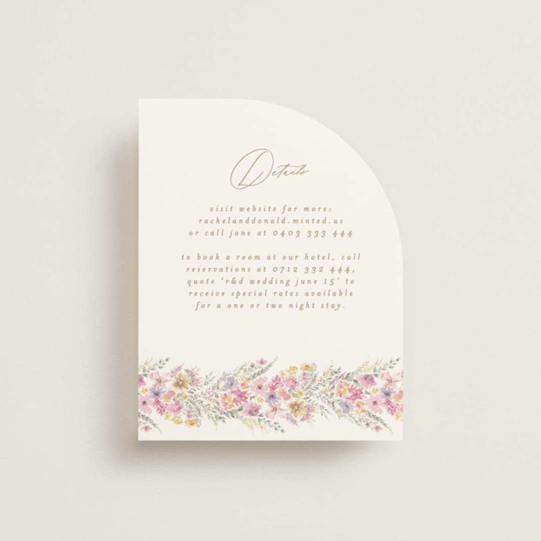 "Floral Arch" - Direction Cards in Spring by Phrosné Barwood - Front