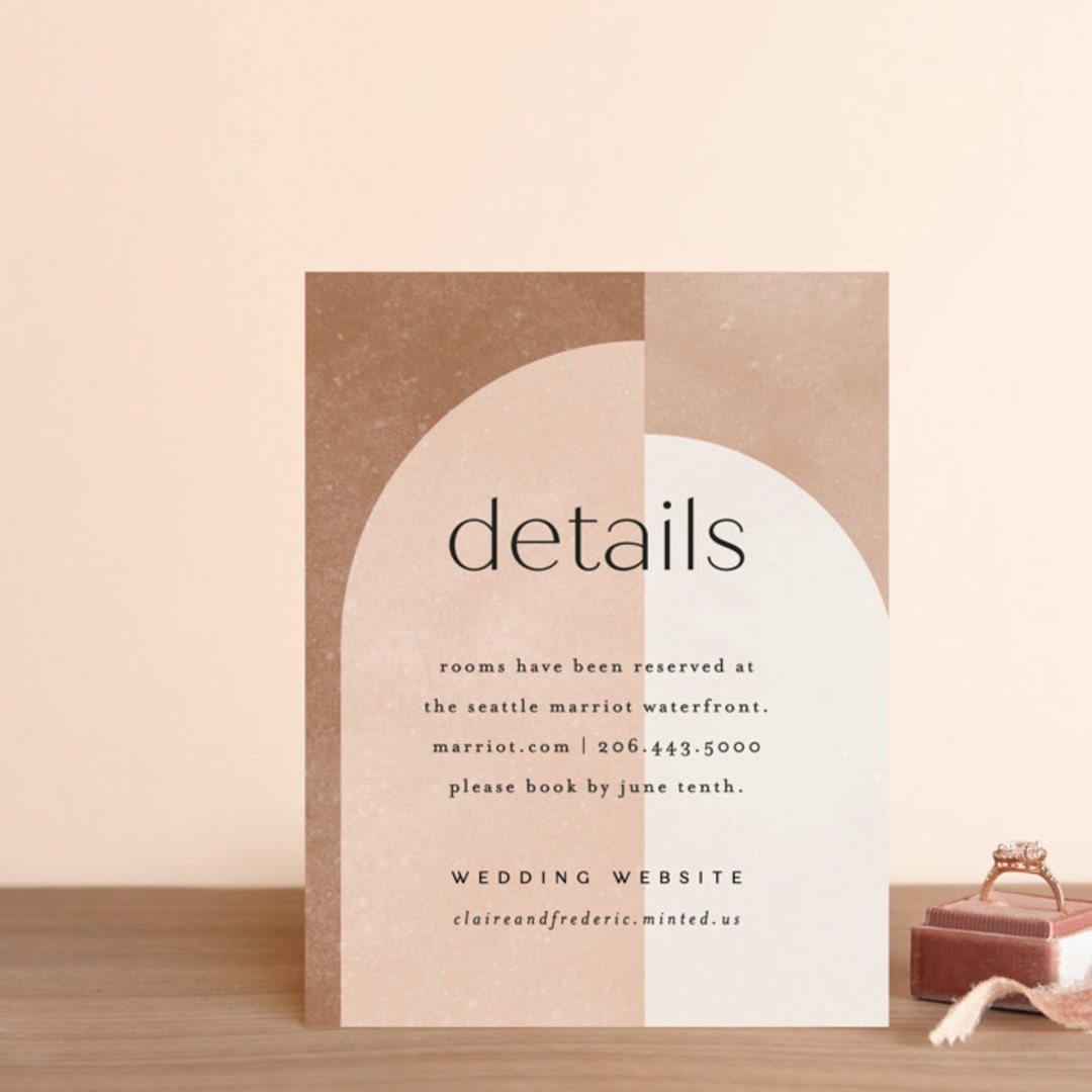 "Arches" - Direction Cards in Terracotta by Kelly Schmidt - Front