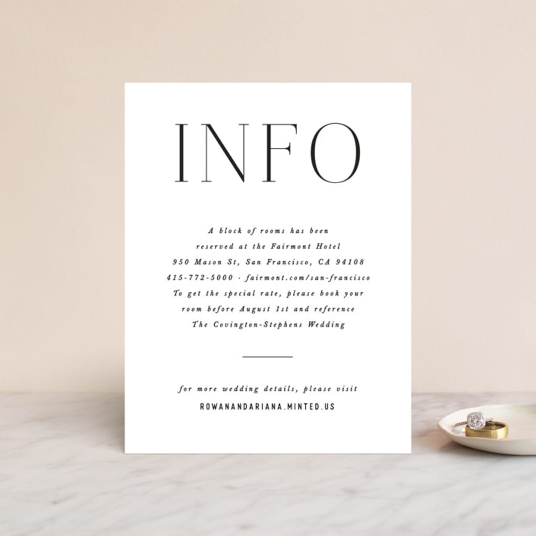 "Namely" - Direction Cards in Pearl by Hooray Creative - Front