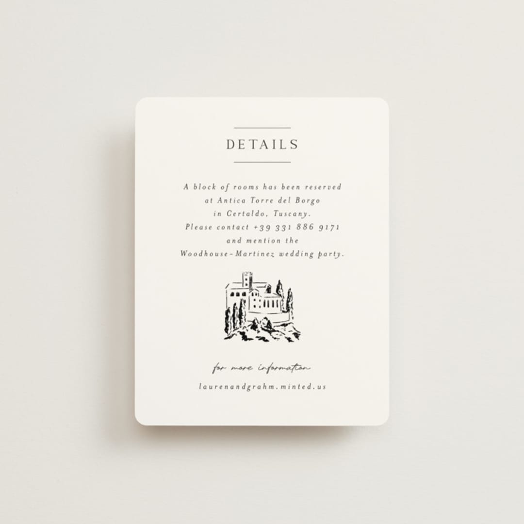 "Countryside Villa" - Direction Cards in Noir by Shiny Penny Studio - Front