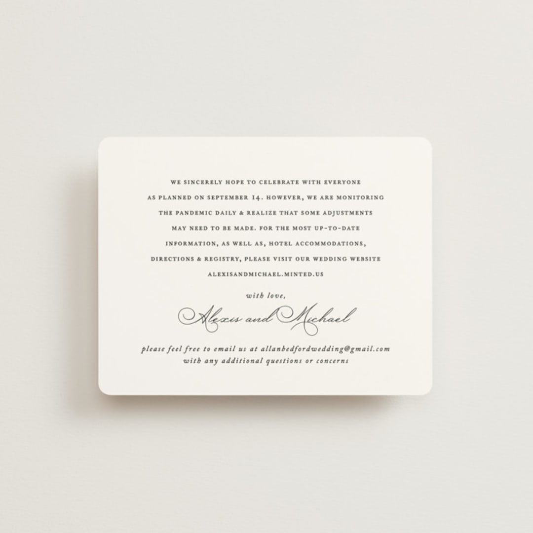"Initial" - Direction Cards in Pearl by Jennifer Postorino - Front