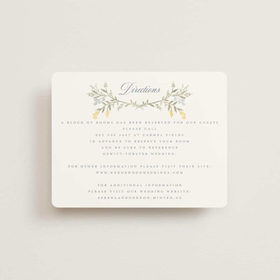 "Monogrammed" - Direction Cards in Spring by Petra Kern - Front