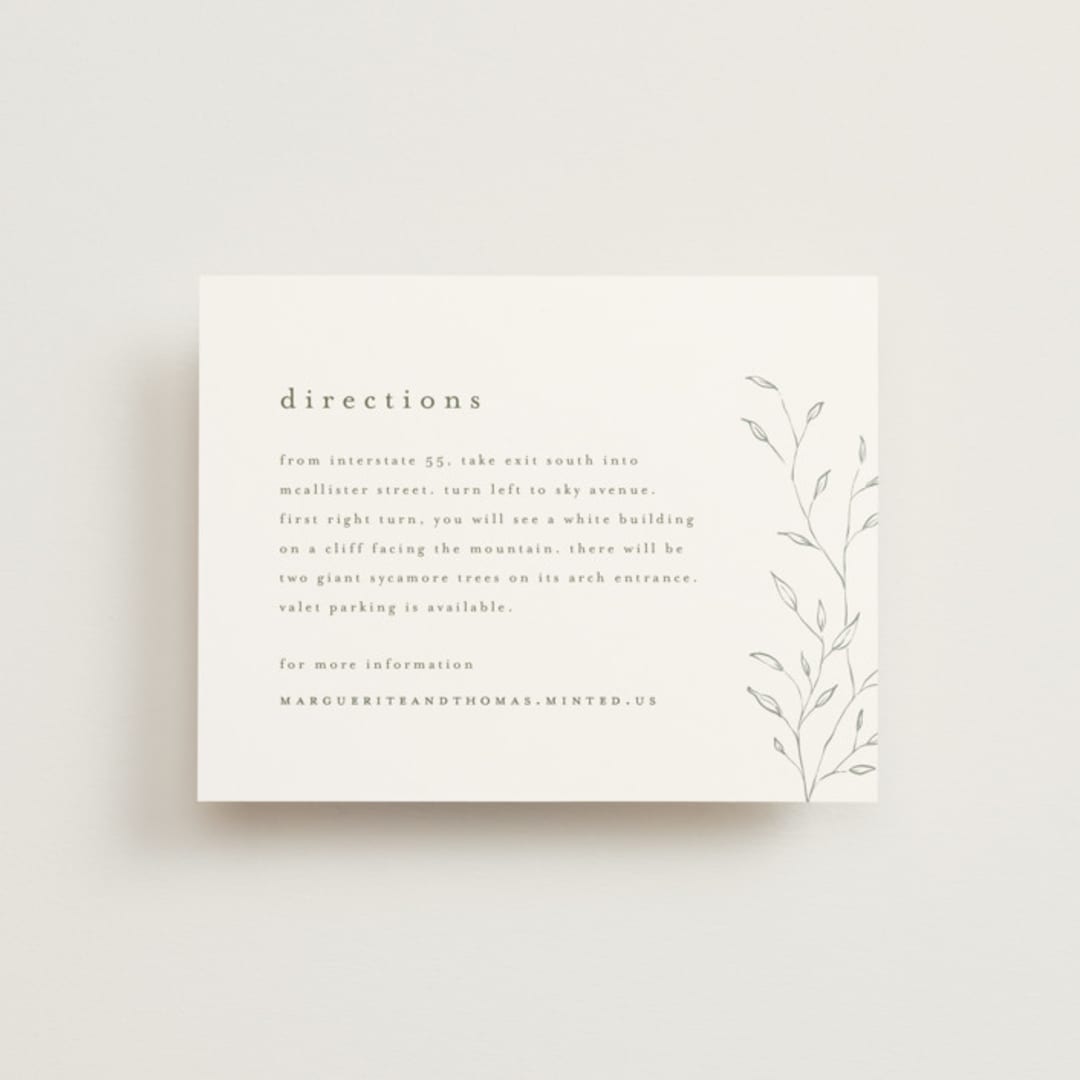 "tortina" - Direction Cards in Aqua Mist by chocomocacino - Front