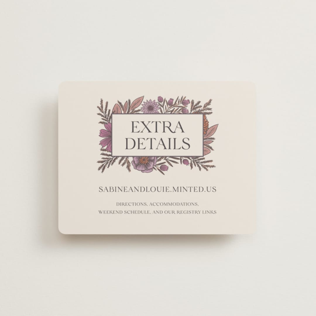 "Fleur" - Direction Cards in Sangria by Jen Owens - Front