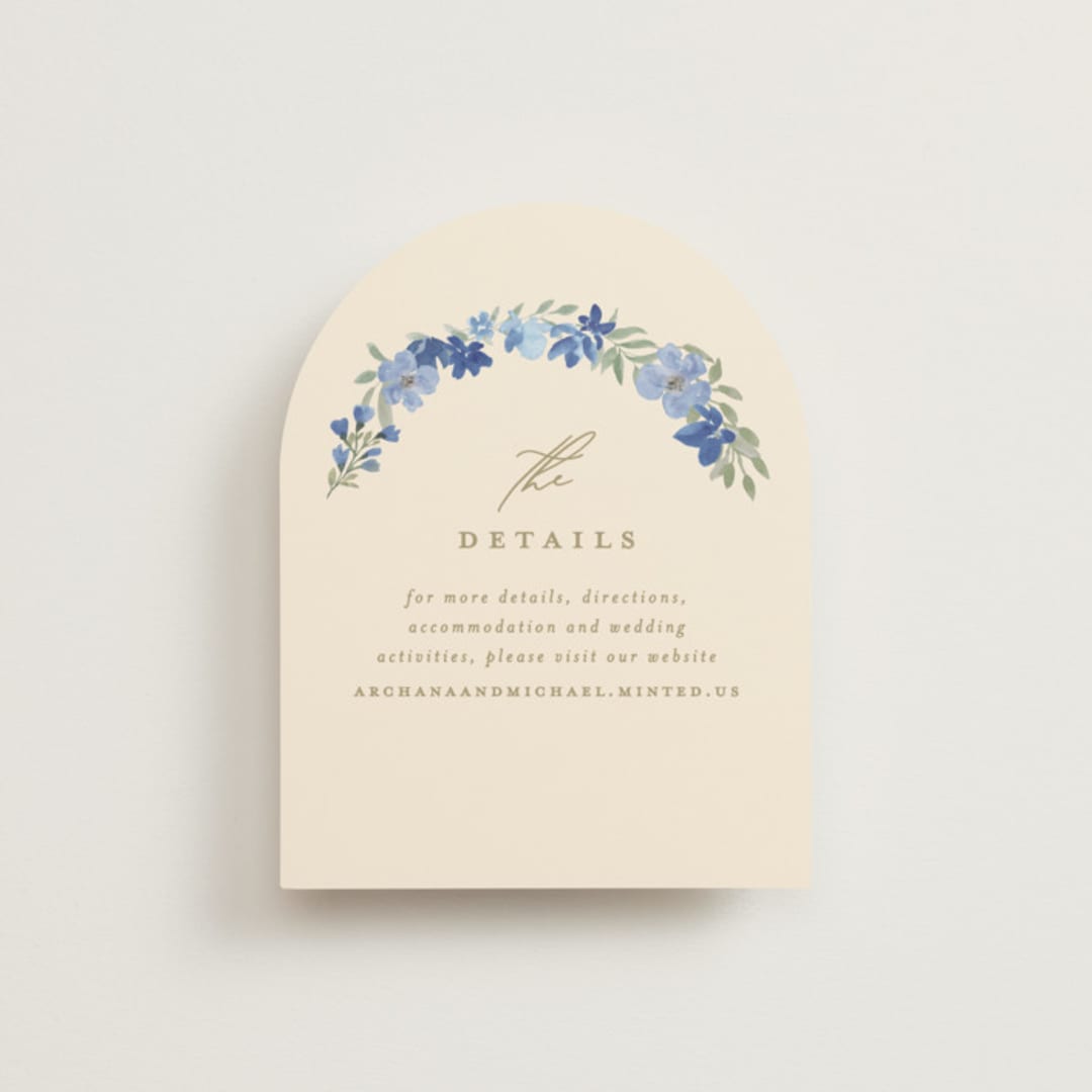 "Nilgiri" - Direction Cards in Blueberry by Creo Study - Front