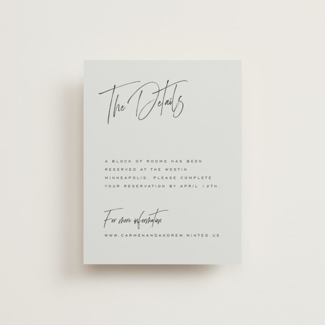 "Signature Script" - Direction Cards in Mint by Michelle Taylor - Front