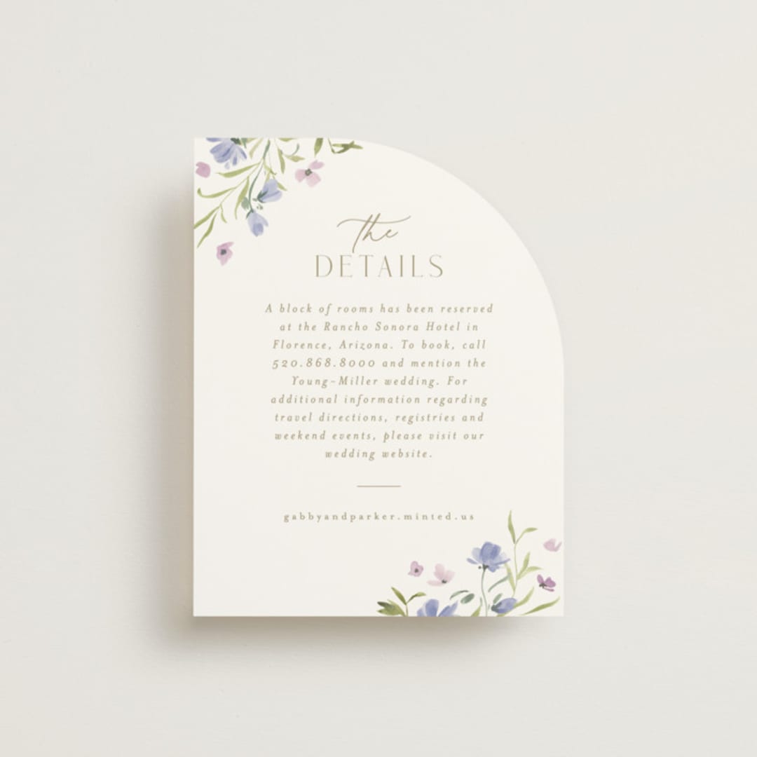 "Sweeping Meadow" - Direction Cards in Wisteria by Everett Paper Goods - Front