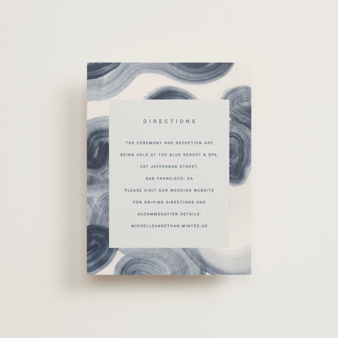 "meanders" - Direction Cards in Ocean by Sumak Studio - Front