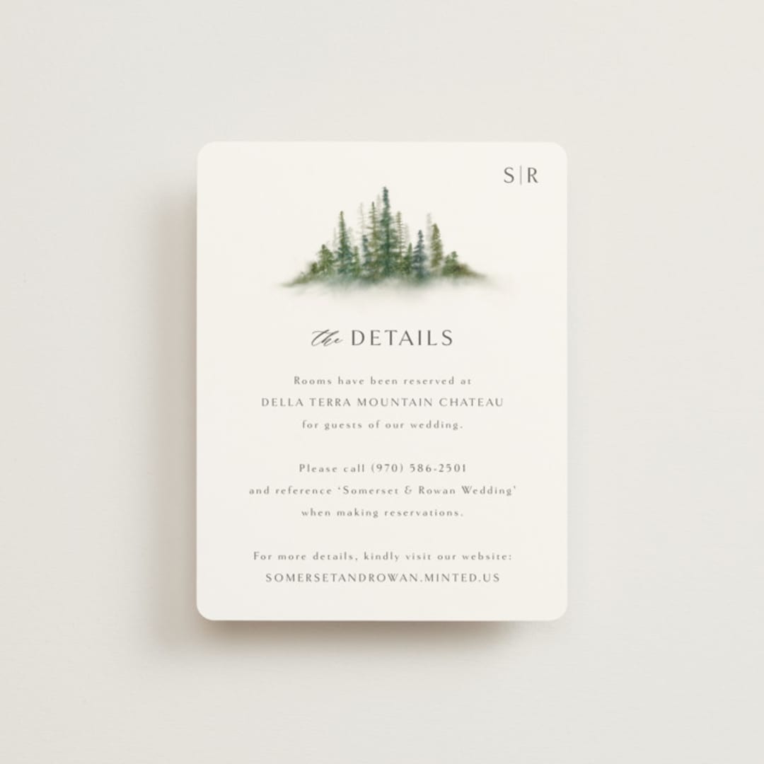"Somerset" - Direction Cards in Evergreen by Melanie Kosuge - Front