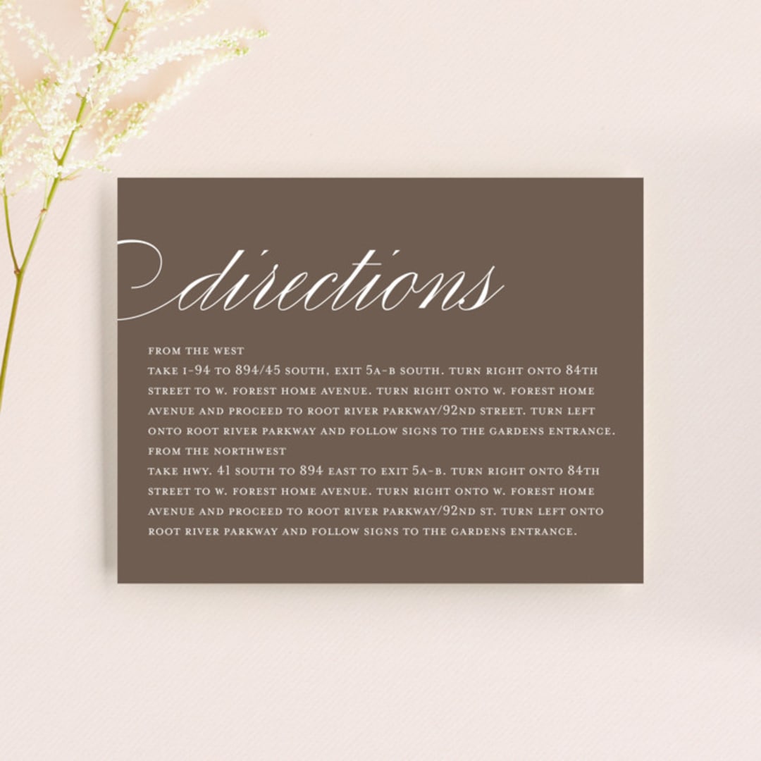 "Sweet scallop" - Direction Cards in Taupe by Annie Clark - Front