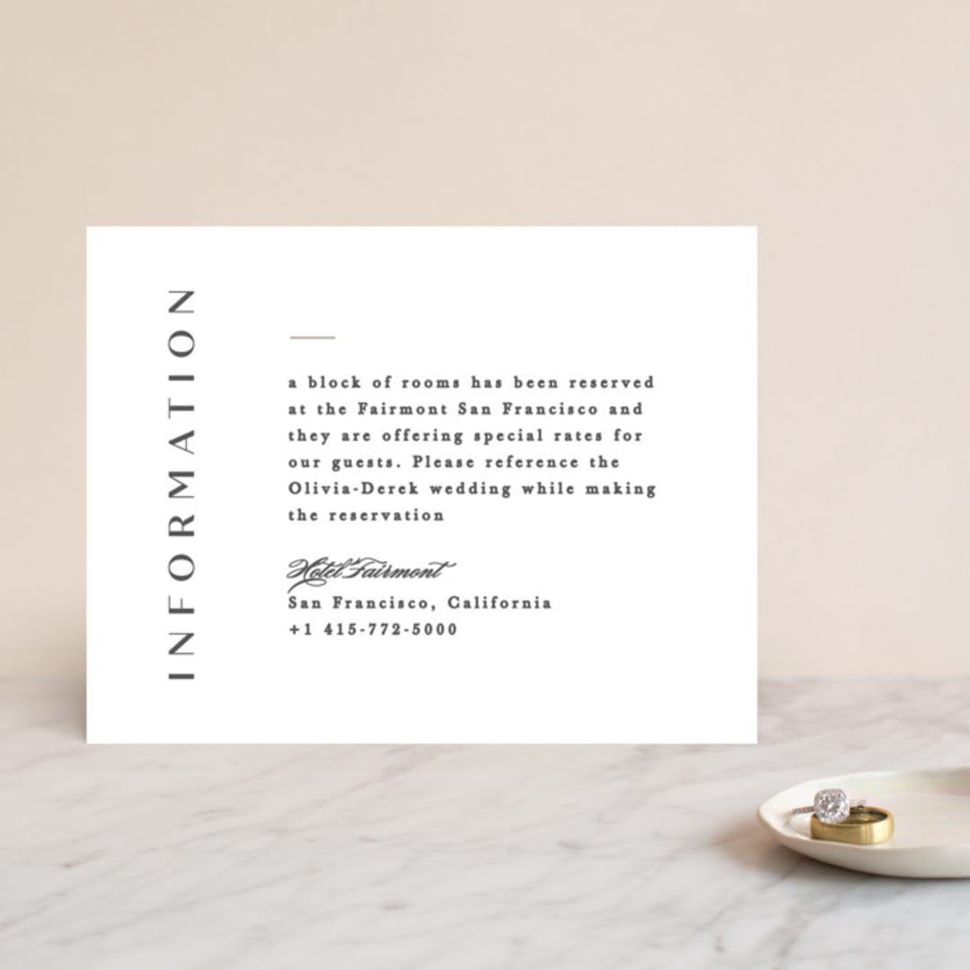 "Photographed" - Direction Cards in Ecru by Creo Study - Front