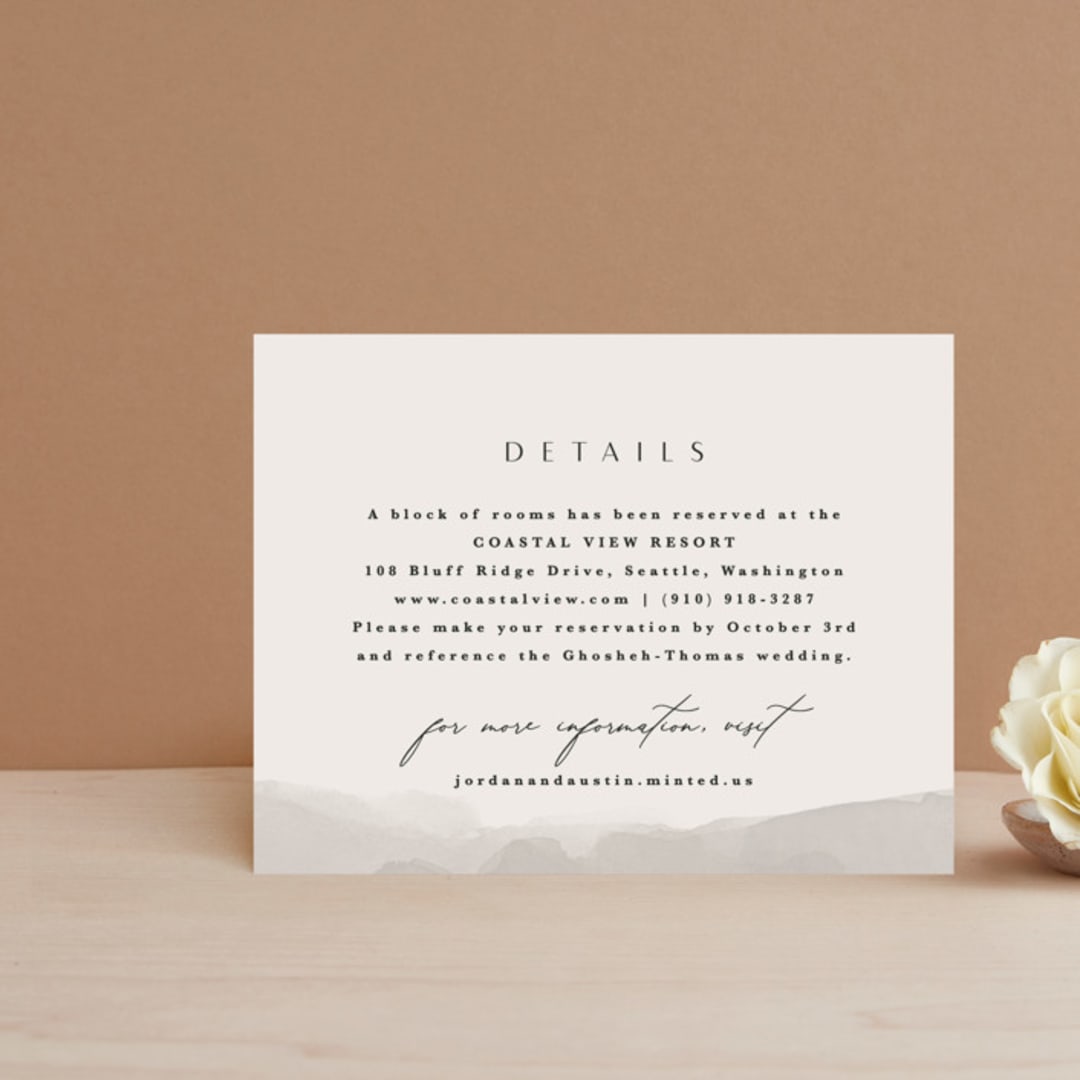 "ridge" - Direction Cards in Natural by Kate Ahn - Front