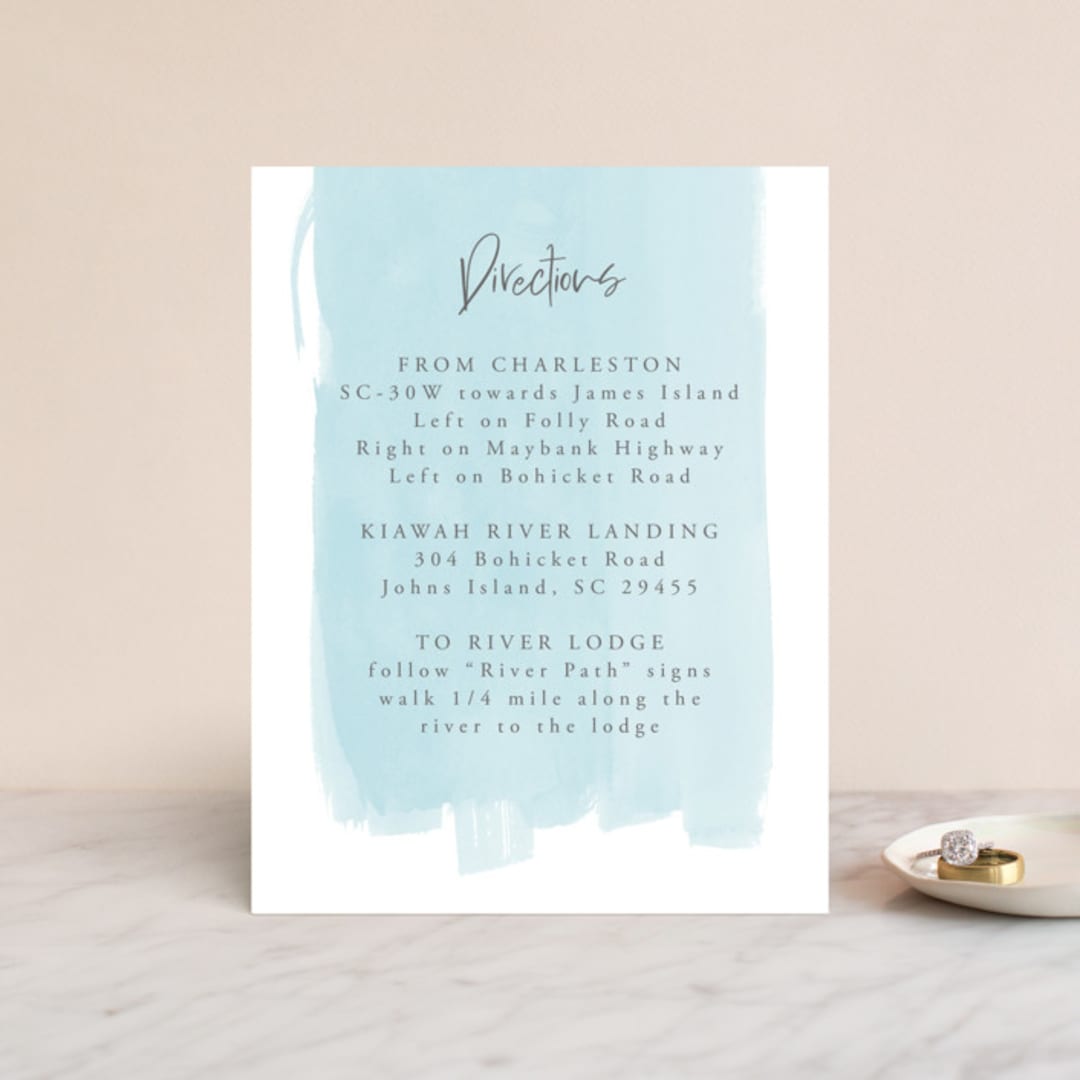 "So Delightful" - Direction Cards in Sky by Erika Firm - Front