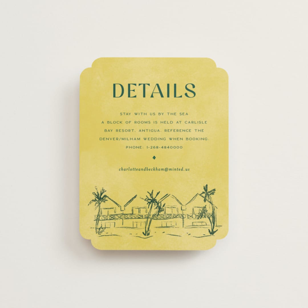 "Coastal Drift" - Direction Cards in Caribbean Citrus by Pixel and Hank - Front