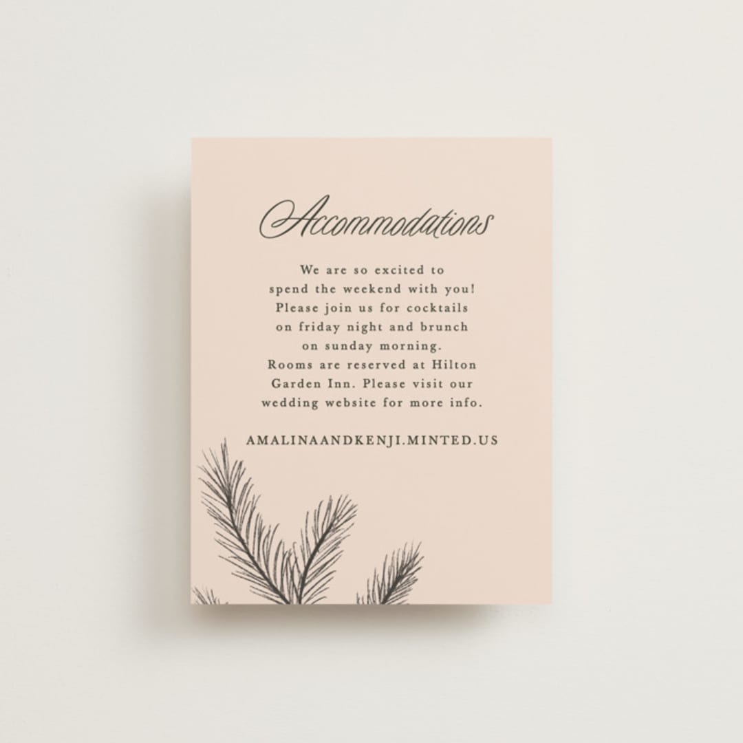 "Arboretum" - Direction Cards in Almond by Morgan Kendall - Front