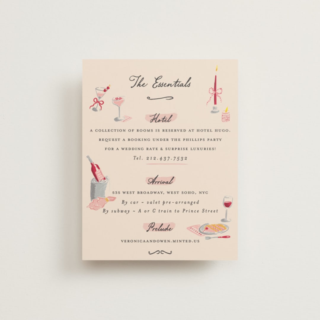 "Velvet Cherry" - Direction Cards in Cherry by Sarah Rosenthal - Front