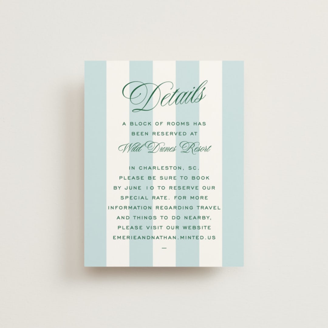 "Island Palm" - Direction Cards in Low Tide by Susan Zinader - Front