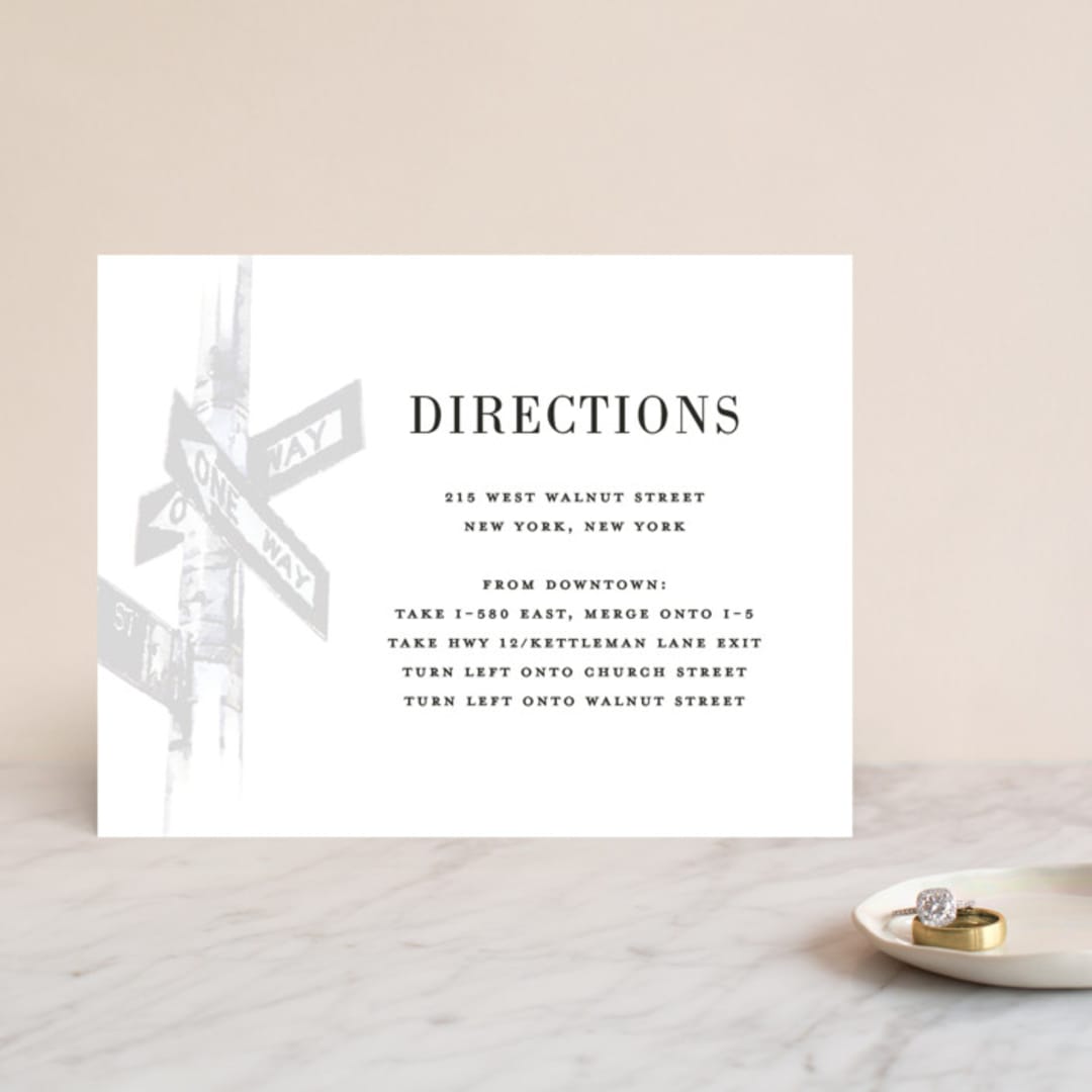"Bold city" - Direction Cards in Ivory by Cass Imagines - Front