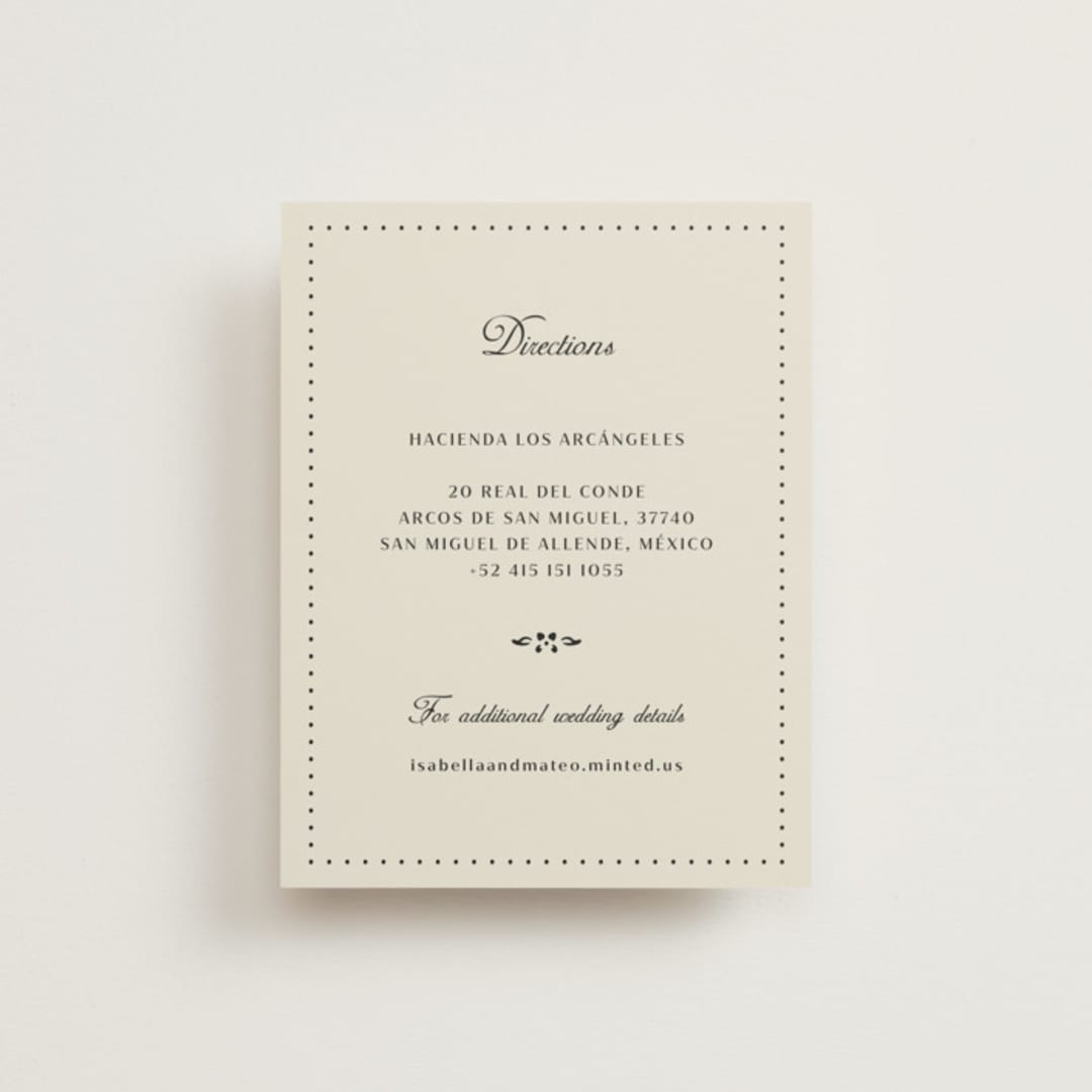 "Milagro" - Direction Cards in Ivory by Ani Somi - Front