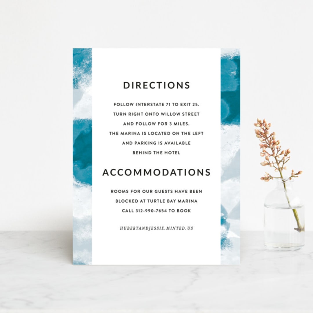 "Cotton Air" - Direction Cards in Seaside by Lea Velasquez - Front