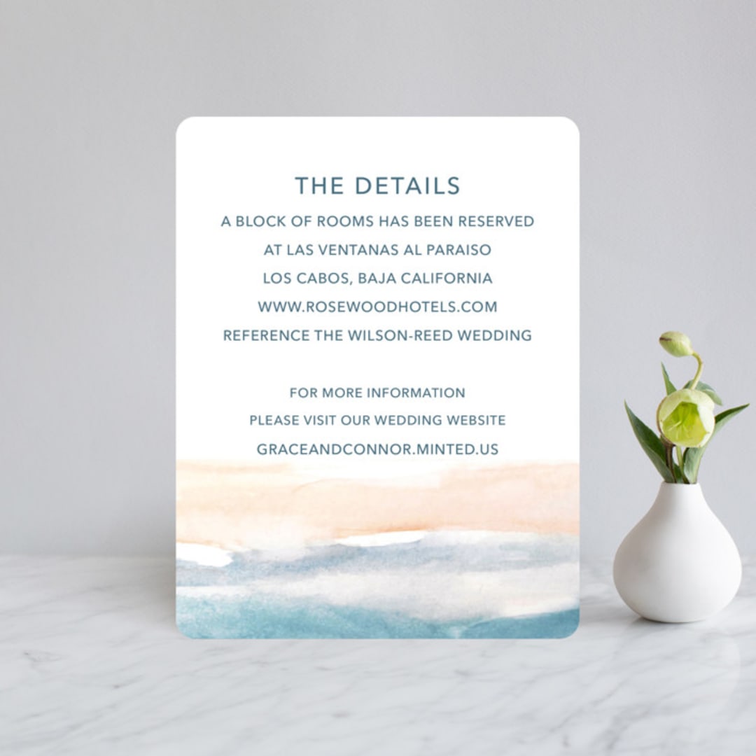 "Sea and Sand" - Direction Cards in Cortez by Jenny Partrite - Front