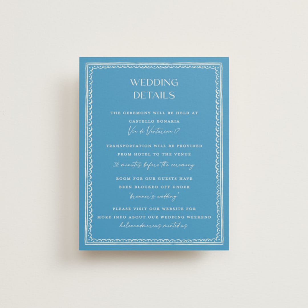 "Mediterraneo" - Direction Cards in Ocean by Pati Cascino - Front