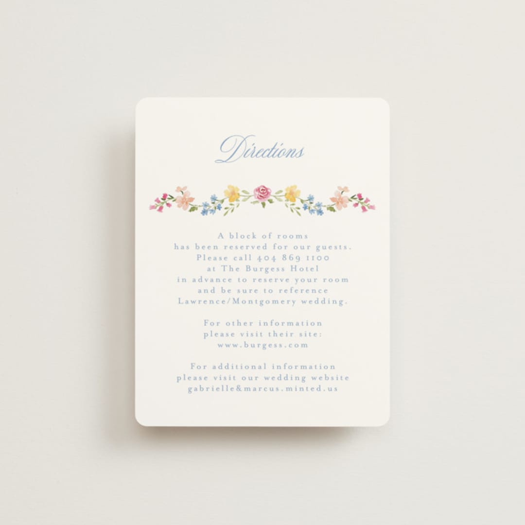 "Everlasting Romance" - Direction Cards in Meadow by Petra Kern - Front