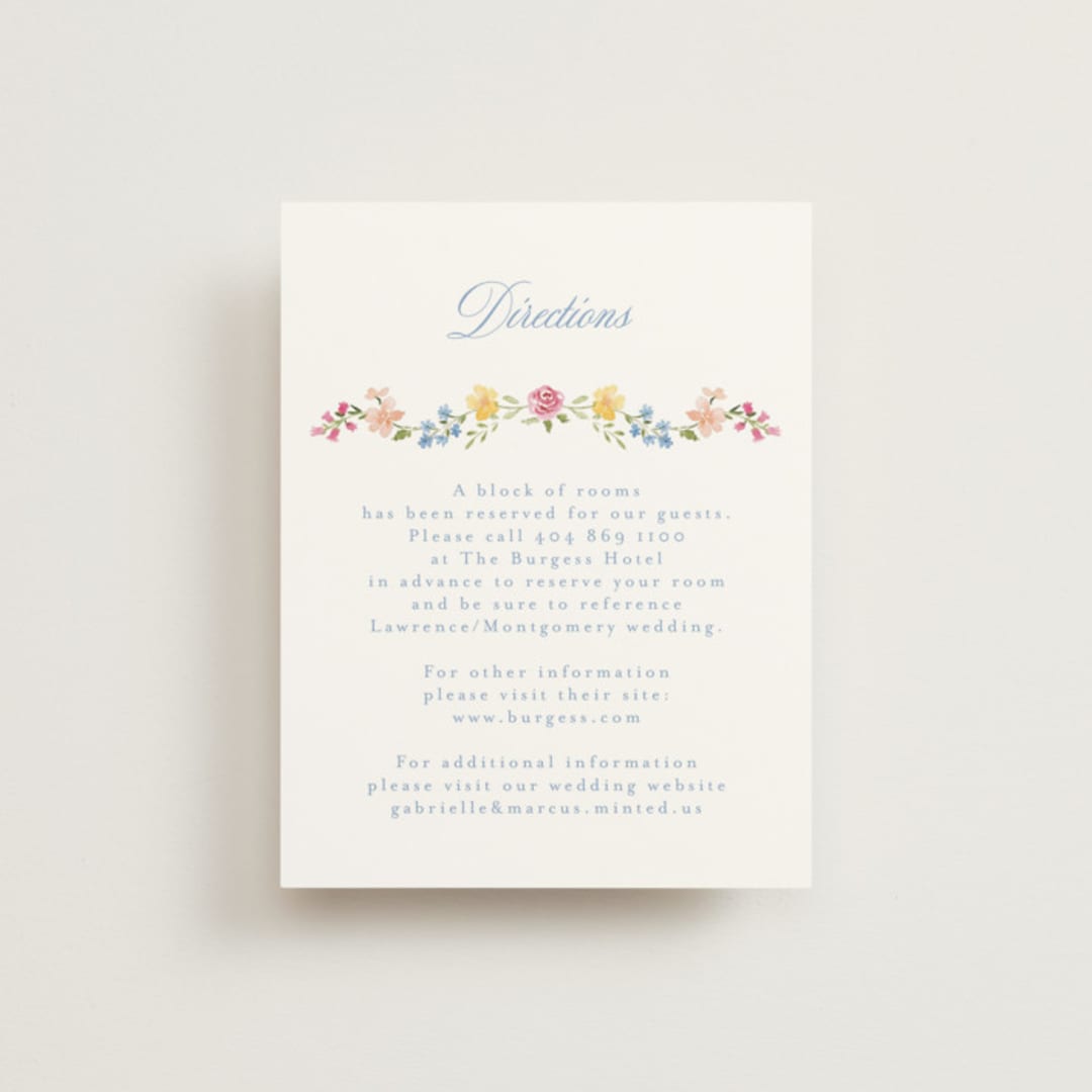 "Everlasting Romance" - Direction Cards in Meadow by Petra Kern - Front