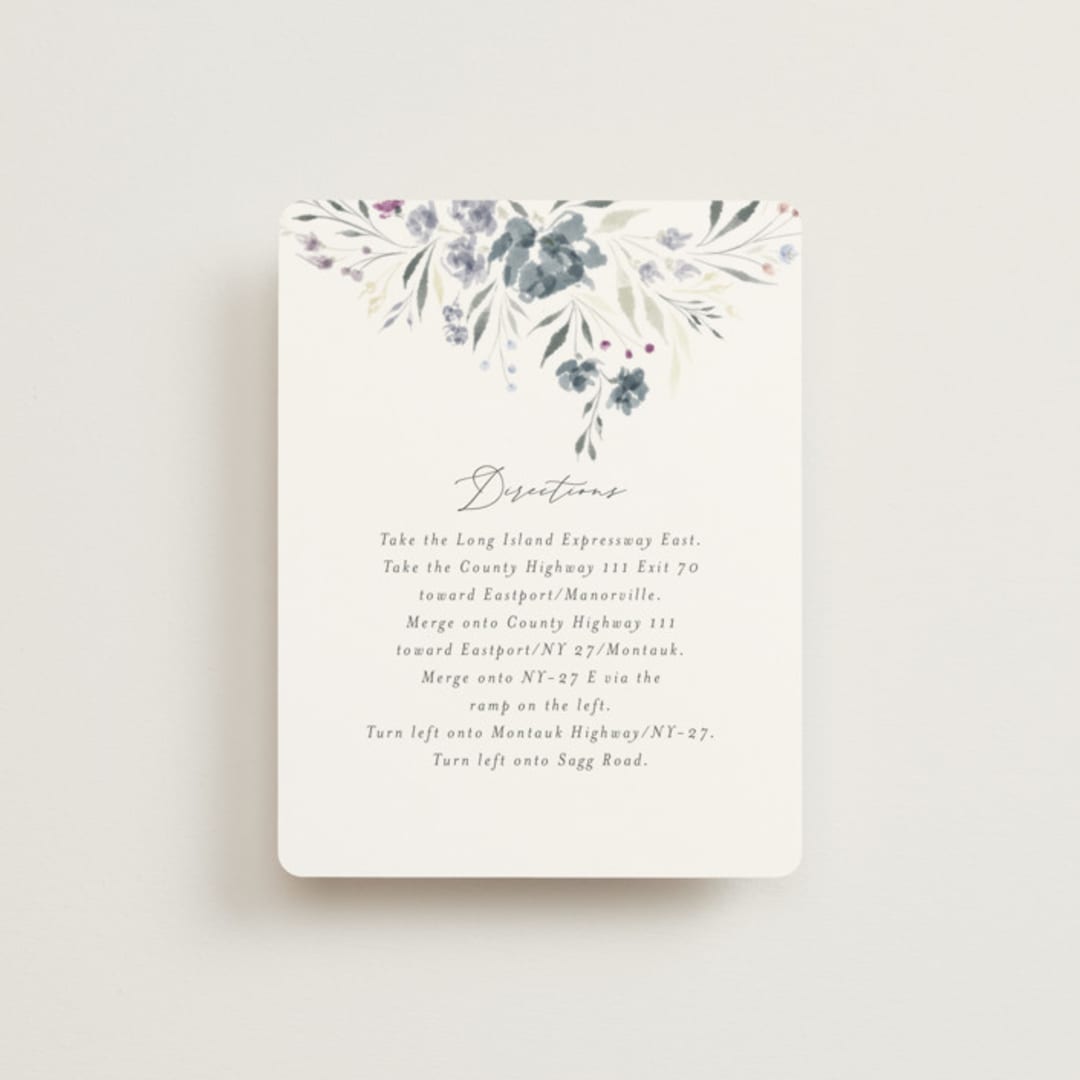 "Violet Cascade" - Direction Cards in Violet by Nicoletta Savod - Front