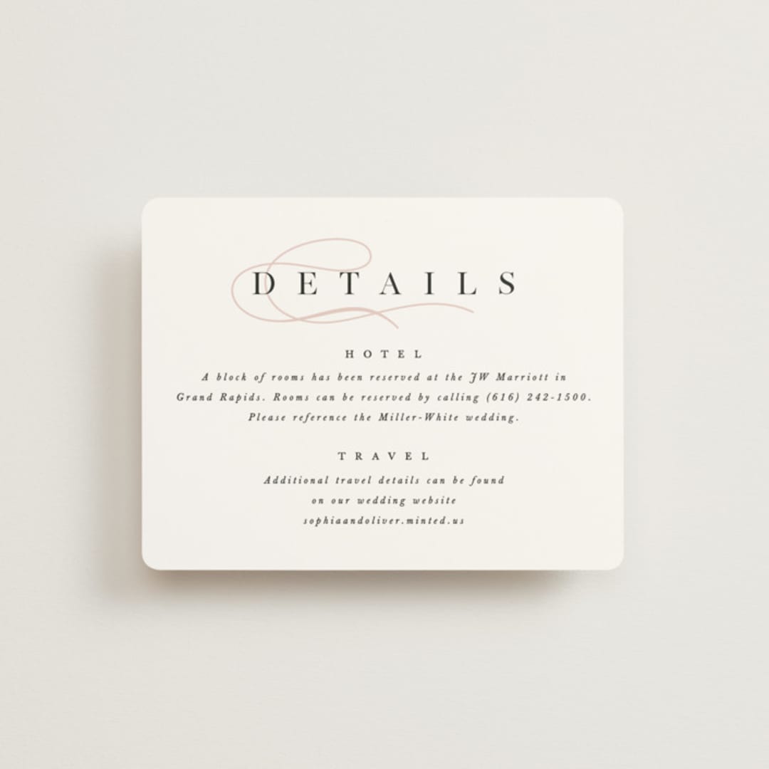 "First Love" - Direction Cards in Blush by Pixel and Hank - Front