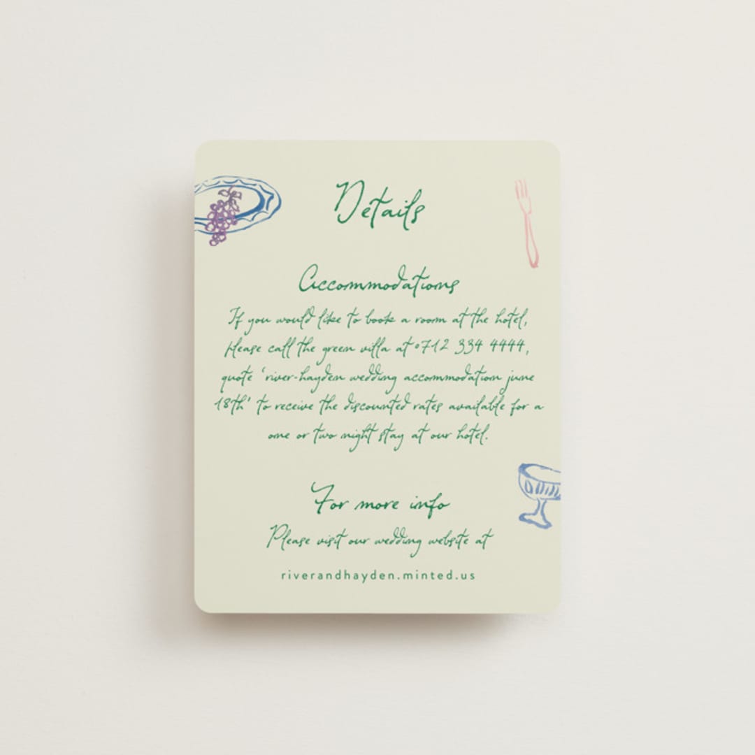 "tablescape drawing" - Direction Cards in Garden by Cass Loh - Front