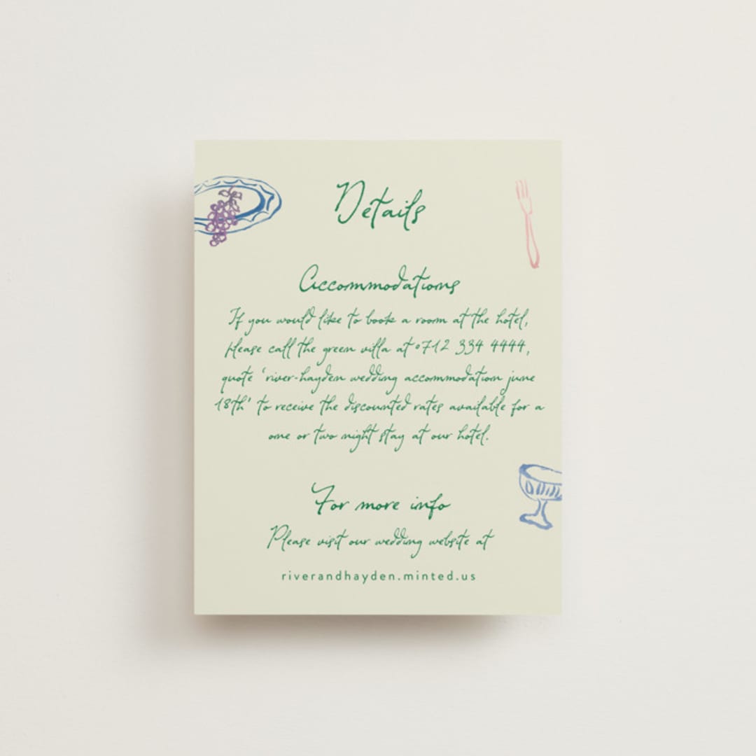 "tablescape drawing" - Direction Cards in Garden by Cass Loh - Front