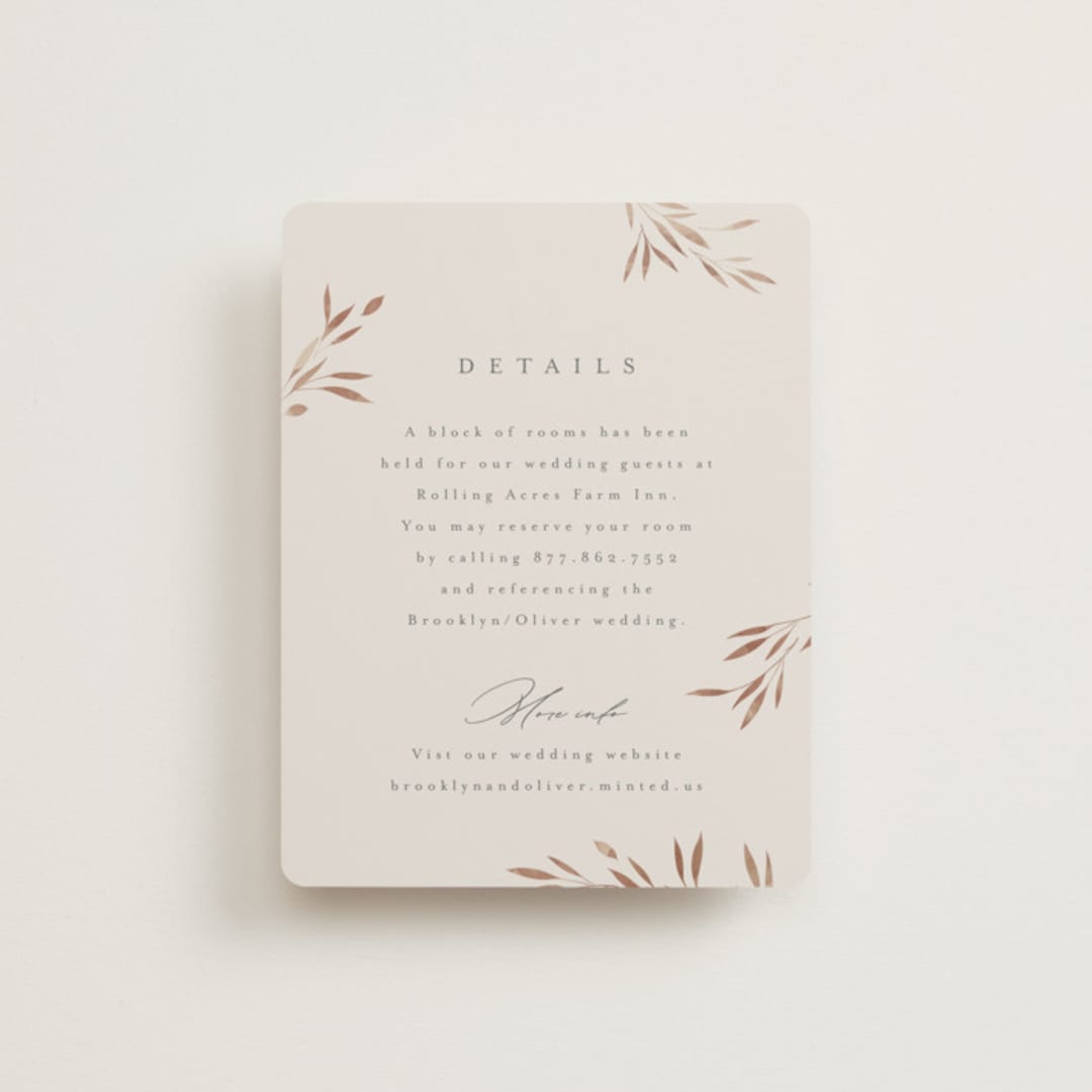 "Lennox" - Direction Cards in Harvest by Kristie Kern - Front