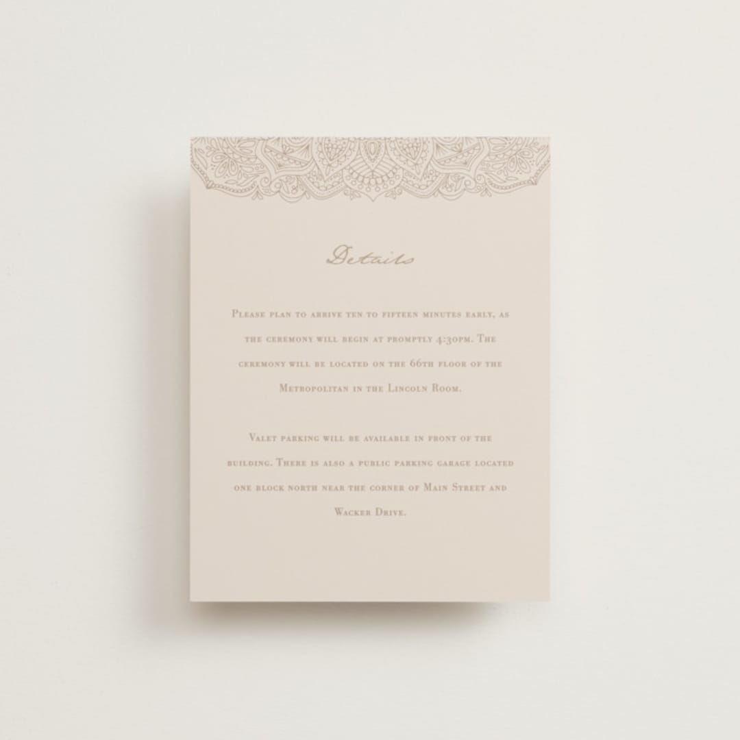 "Extravagant" - Direction Cards in Natural by Jessie Steury - Front
