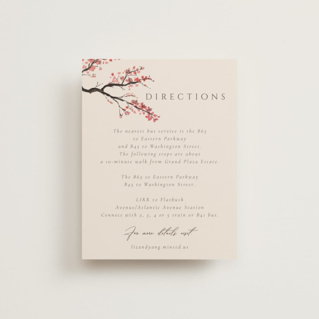 "Blossoms of Love" - Direction Cards in Champagne by frau brandt - Front