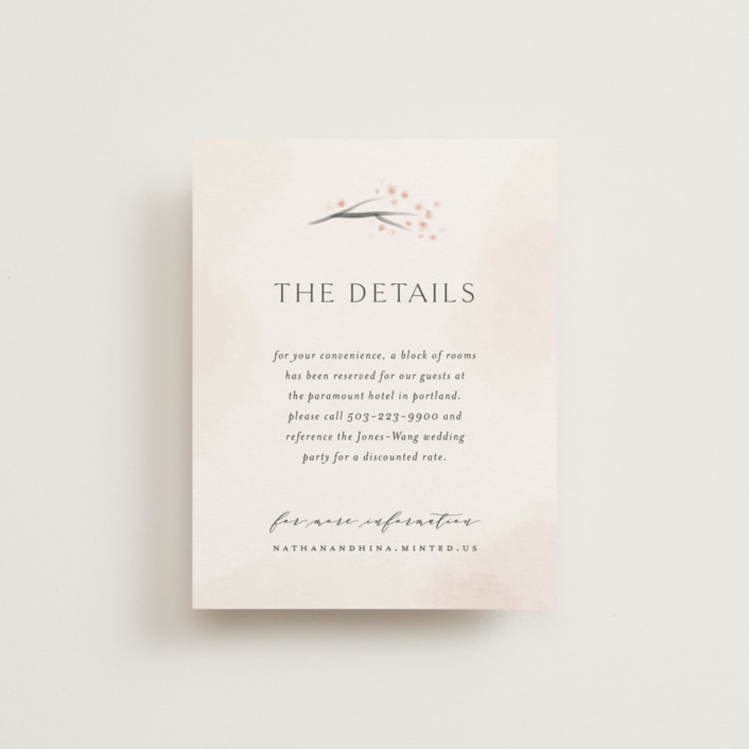 "Cherry Blossoms" - Direction Cards in Cherry Blossom by Stephanie Hawkes - Front