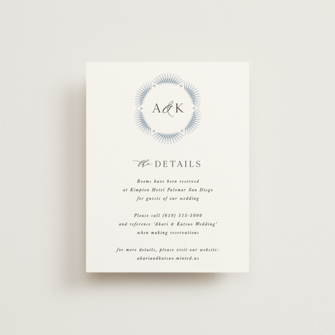 "AKARI" - Direction Cards in Wave by Melanie Kosuge - Front