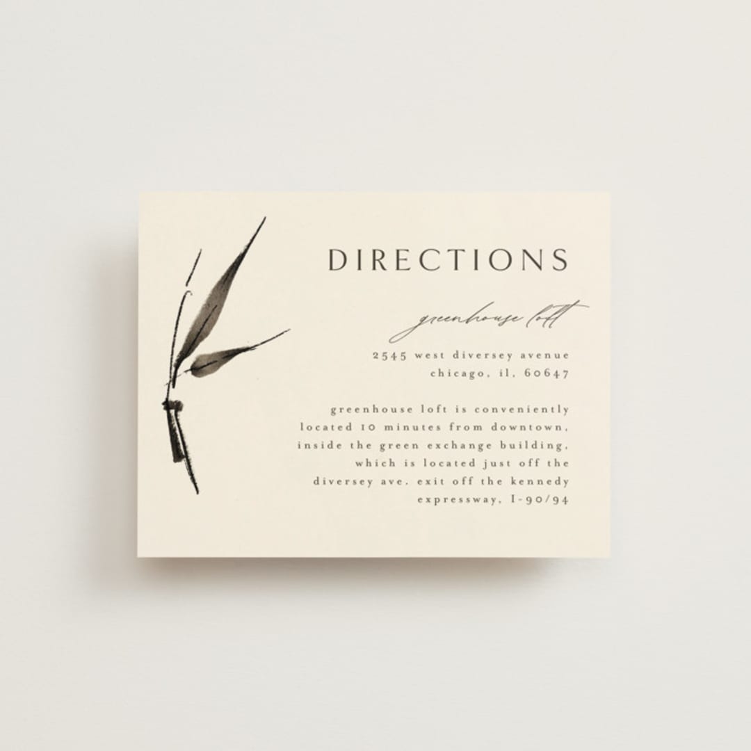 "Bambusa" - Direction Cards in Almond by Anastasia Makarova - Front