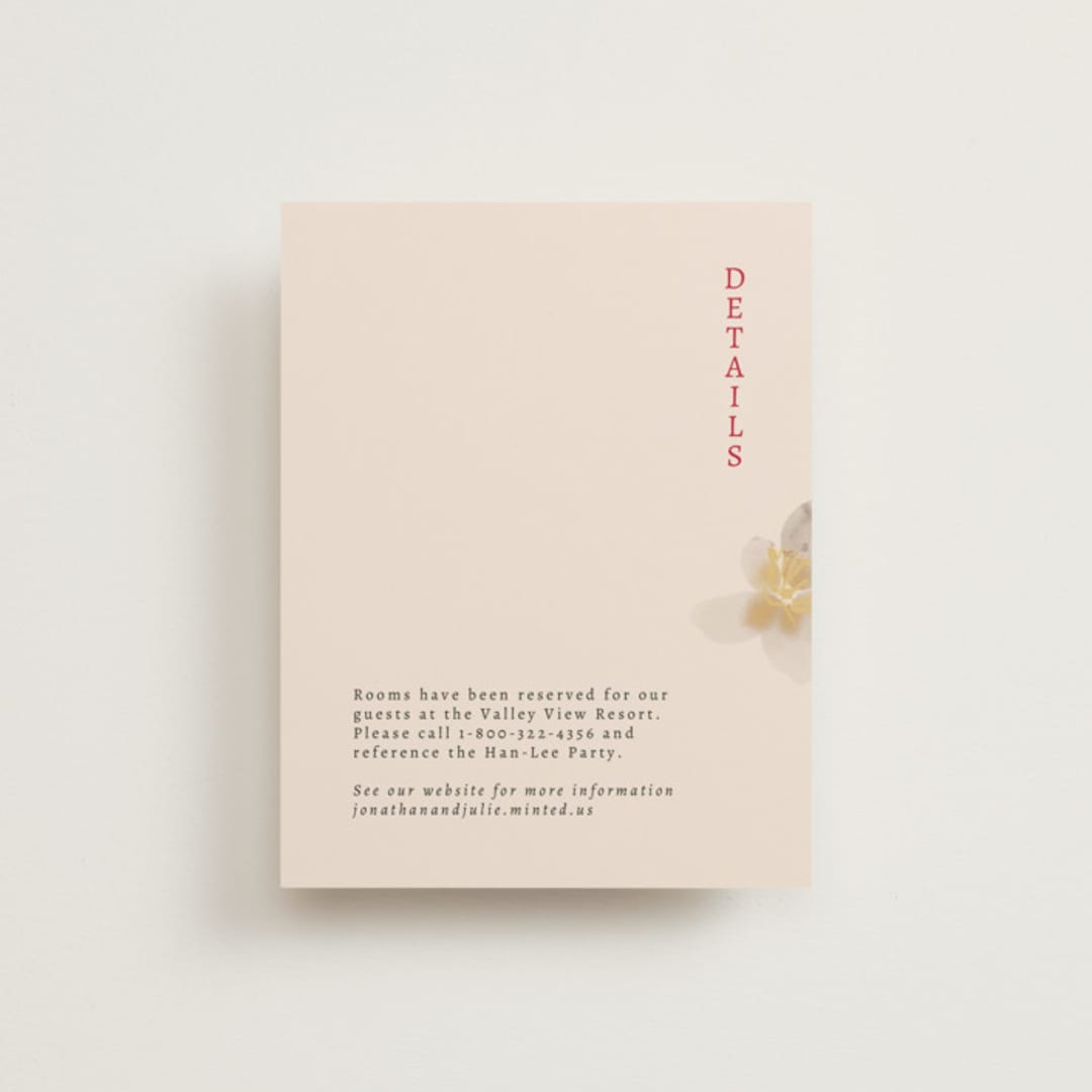 "Ink Blossoms" - Direction Cards in Red Tone by Ani Somi - Front