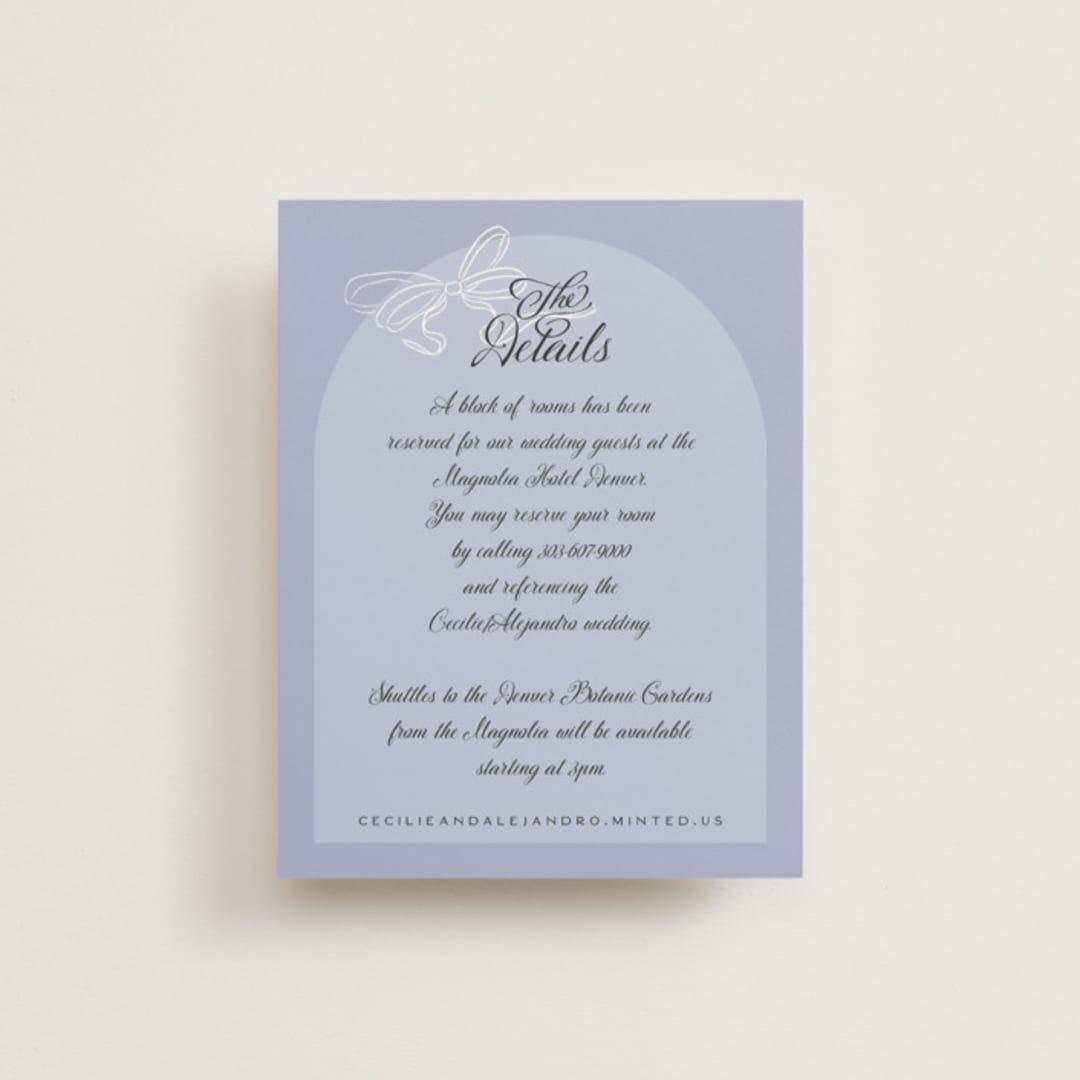 "Forget Me Nots" - Direction Cards in Violet by Jenna Holcomb - Front