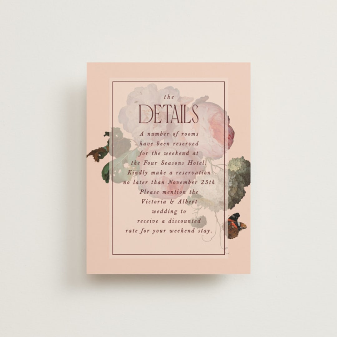 "Museum" - Direction Cards in Burgundy by Nazia Hyder - Front