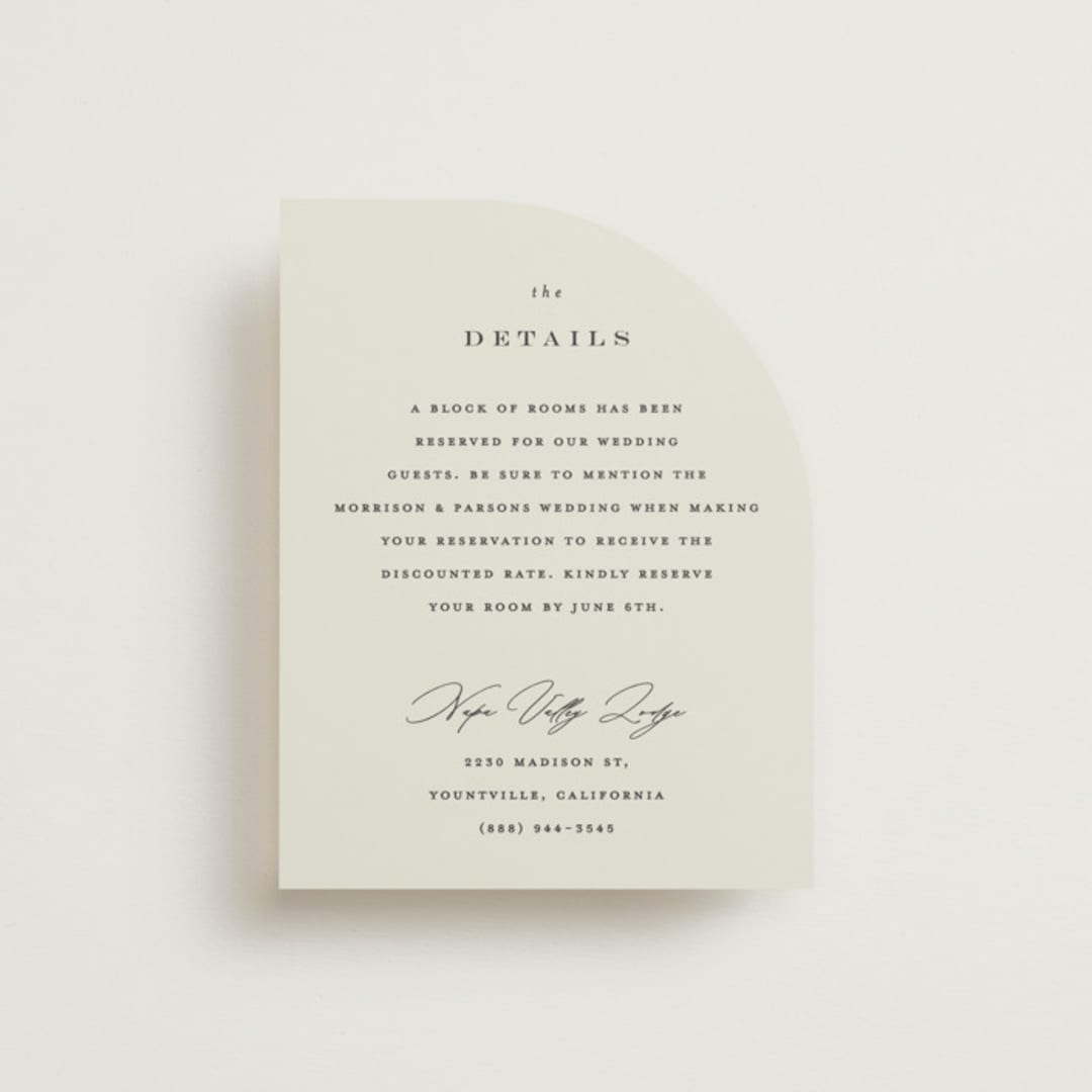 "Softly Swept" - Direction Cards in Ivory by Carolyn Nicks - Front