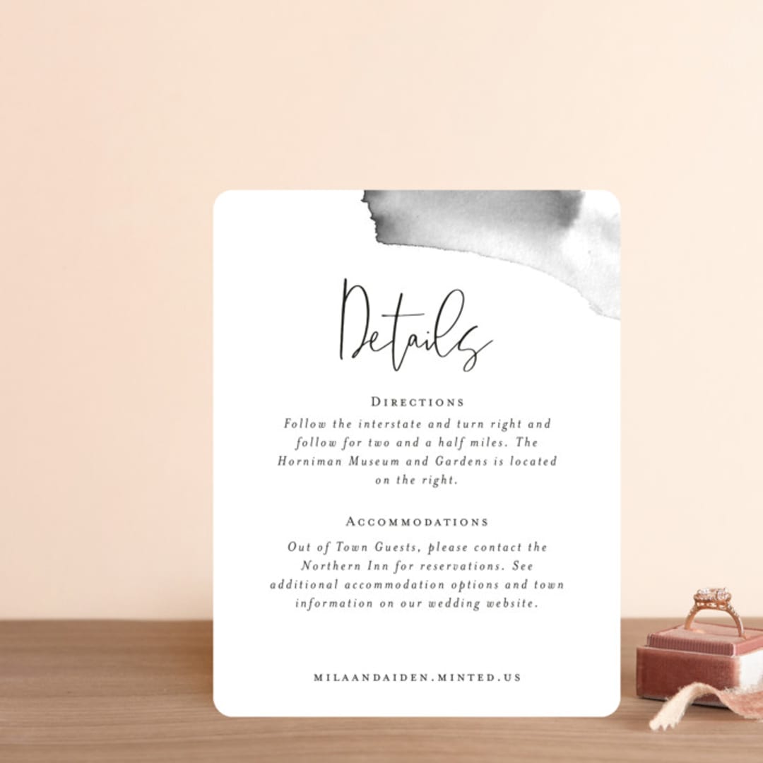 "Moxie" - Direction Cards in Ink by Design Lotus - Front