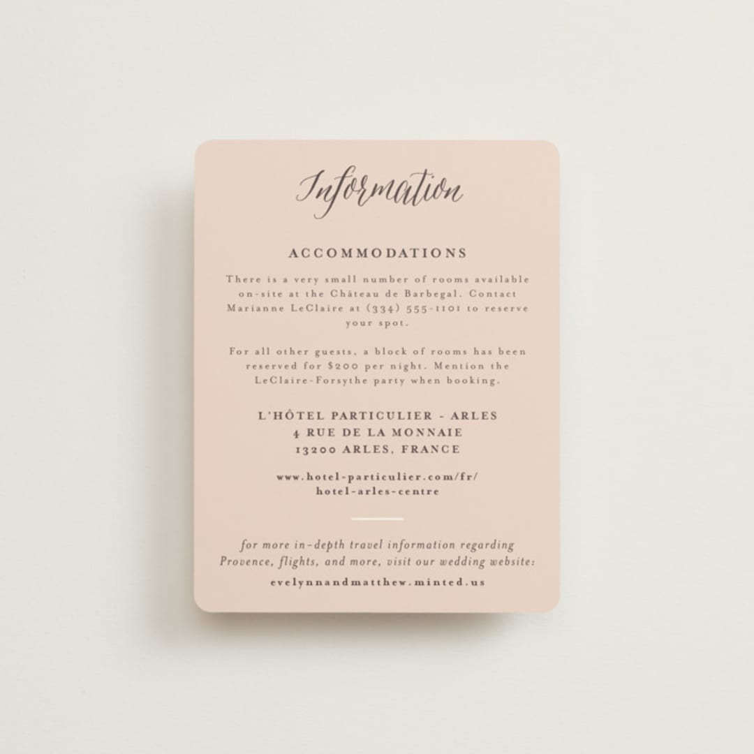 "French Roses" - Direction Cards in Blush by 2birdstone - Front