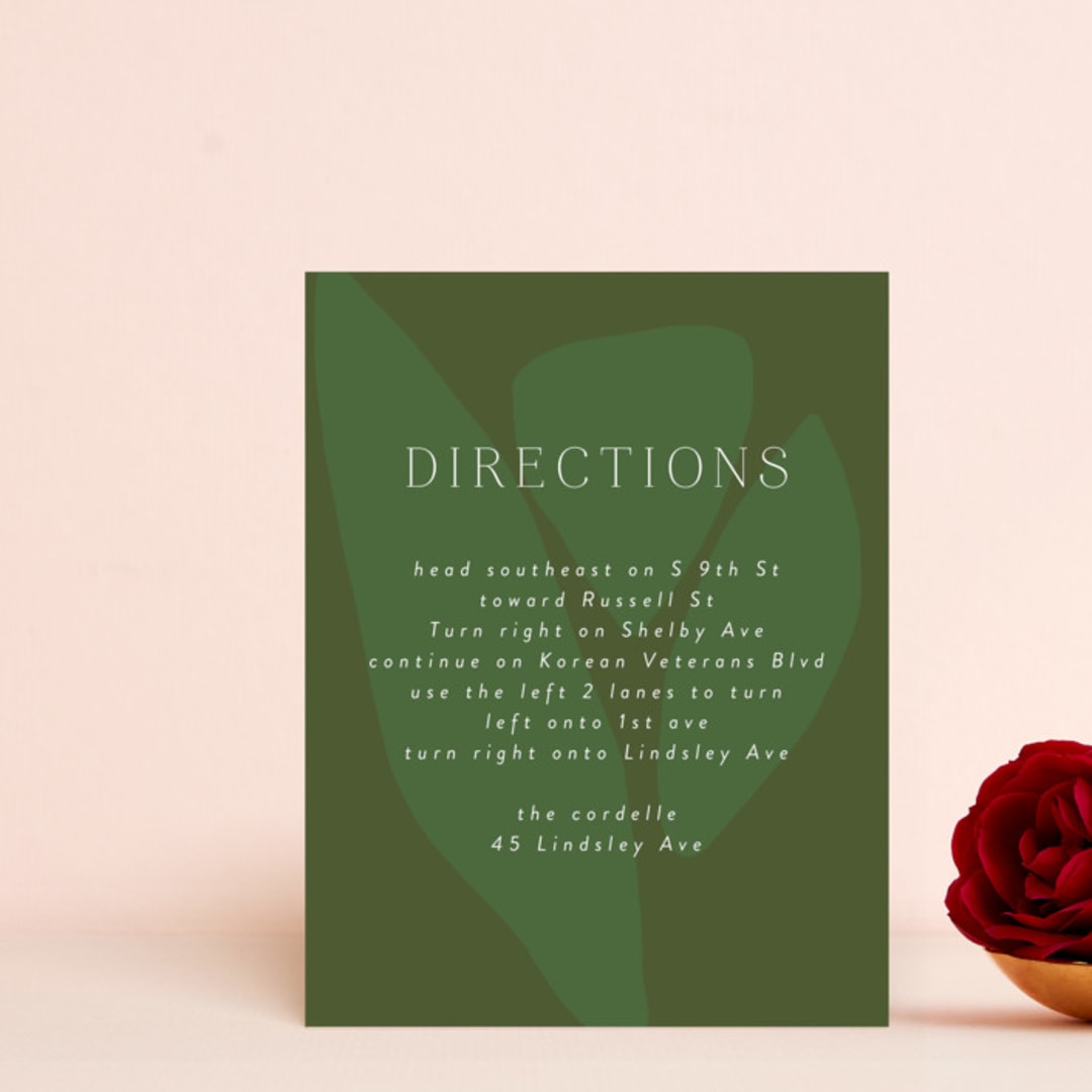 "botanica" - Direction Cards in Jungle by Morgan Kendall - Front