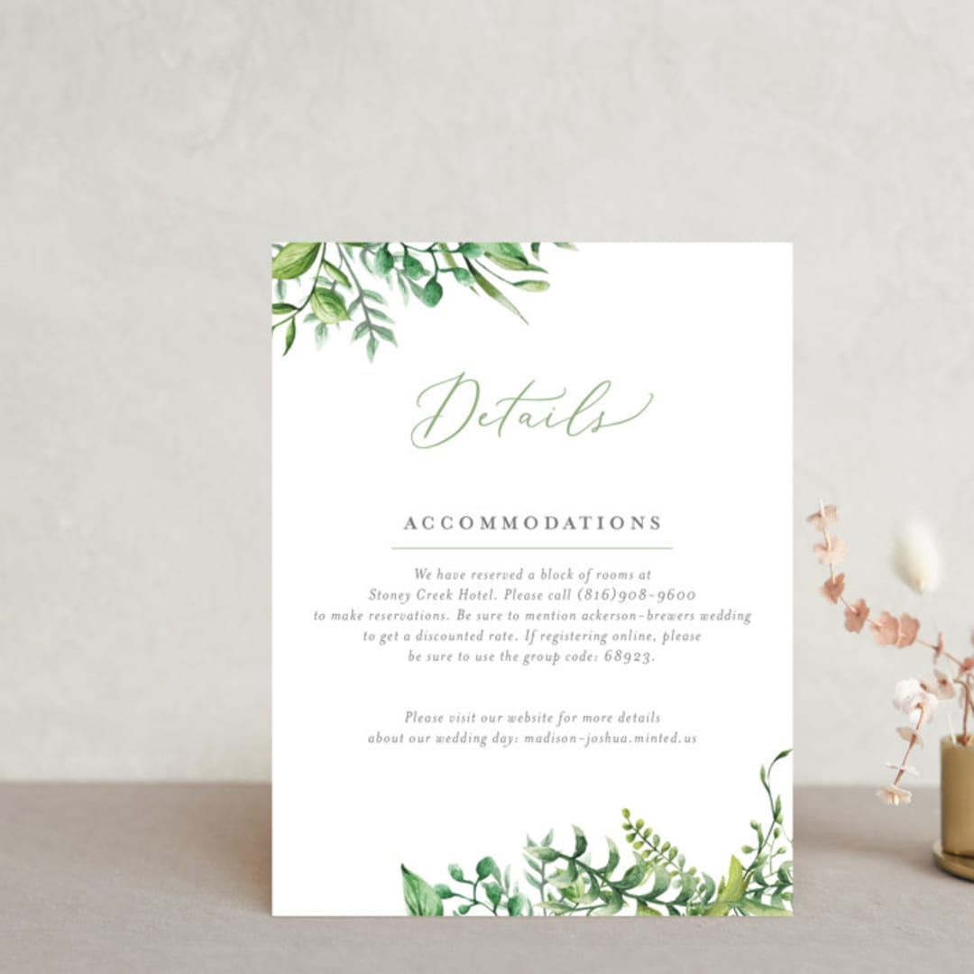 "Bright & Green" - Direction Cards in Spring by Amanda Day - Front