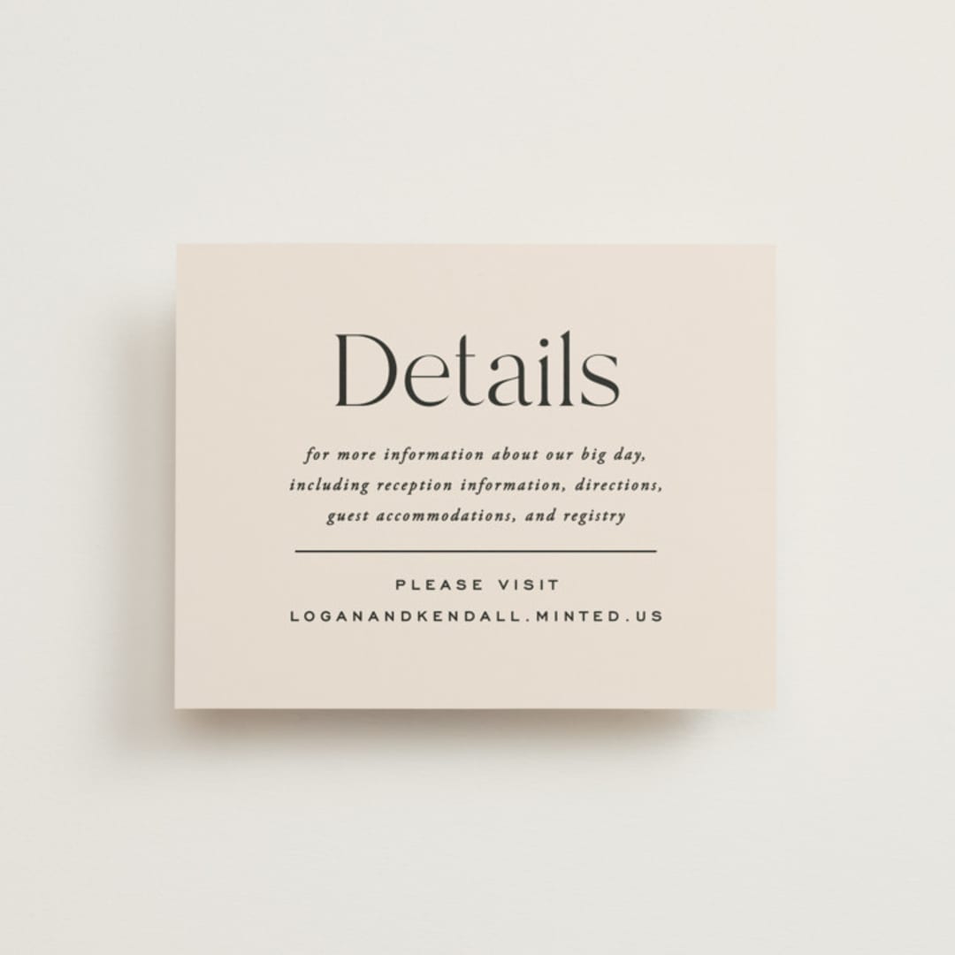 "Ivy" - Direction Cards in Ecru by Carly Reed Walker - Front